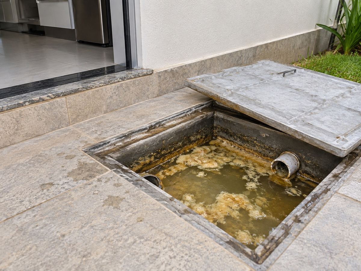 Caixa de gordura da cozinha